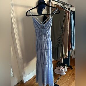 Elegant Blue Sleeveless Dress